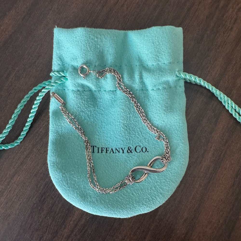 Tiffany & Co. Silver Infinity Bracelet - Double Chain